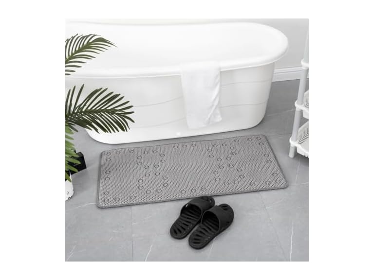J&V Textiles 8562-GR 36 in. x 17 in. Non Skid Foam Bath Ma