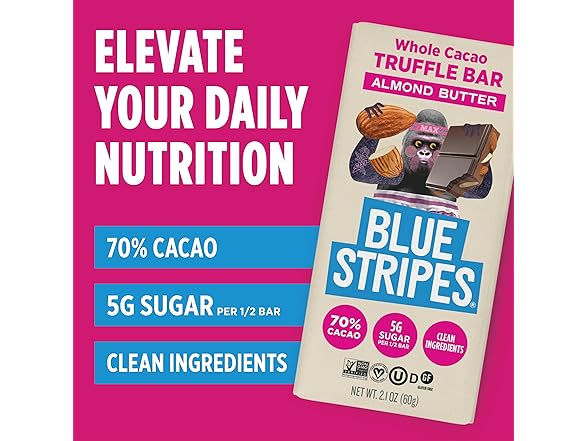 Blue Stripes Almond Butter Cacao Bars 2.