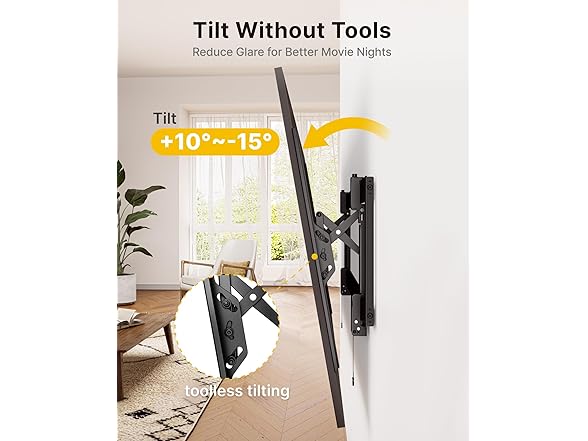 monTEK Heavy Duty Tilting TV Wall Mount | 55-105"