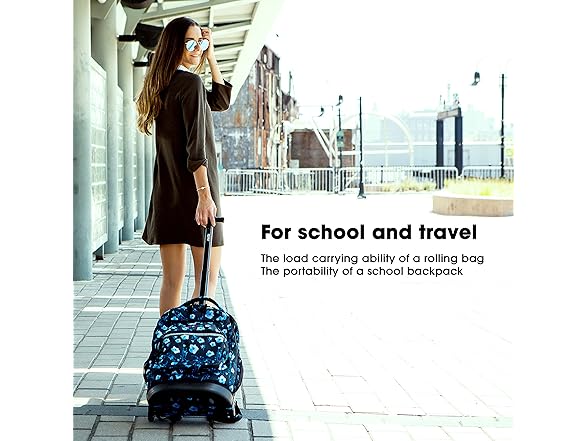 J World New York Rolling Backpack, Blue Raspberry