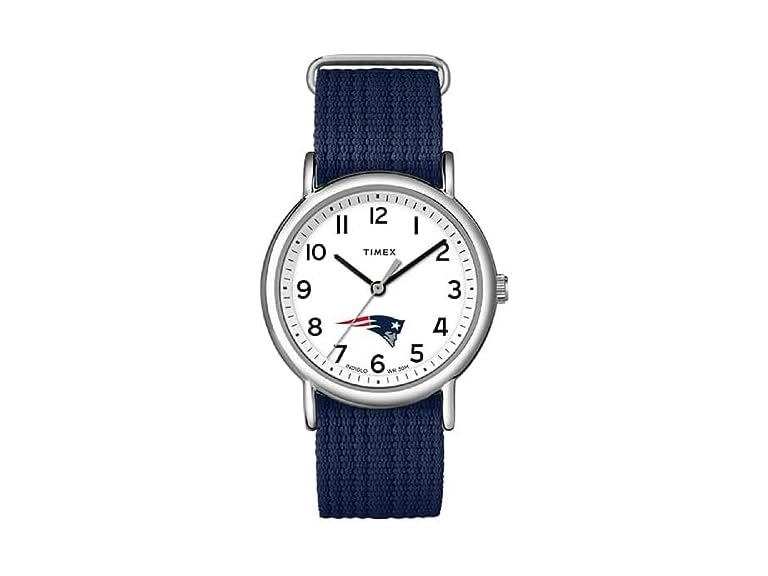 Timex Unisex Weekender 38mm Watch - New England Patriots with Slip-Thru Single Layer Strap