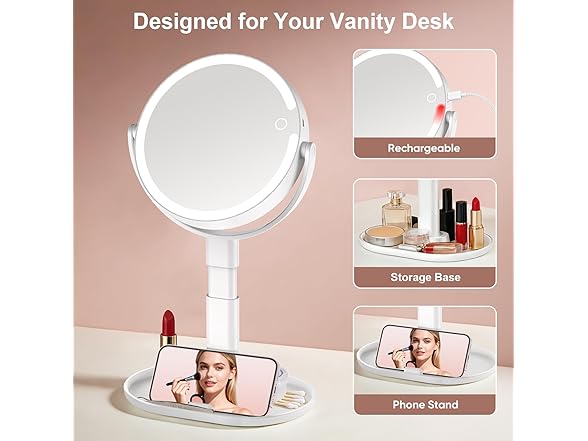 GONOBLE Lighted Makeup Mirror