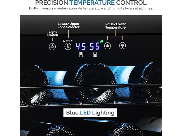 NewAir Freestanding Dual Zone Wine Fridge - 98 Bottle