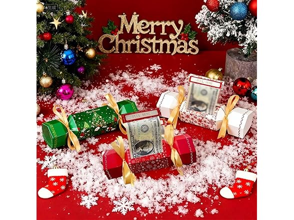 4PCS Christmas Surprise Money Pull Pouch