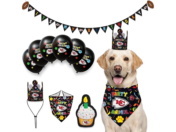 Pets First NFL Kansas City Chiefs Pet Birthday