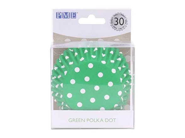 PME Green Polka Dot Paper Baking Moulds