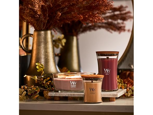 WoodWick Rouge Oud Scented Large Hourglass Candle