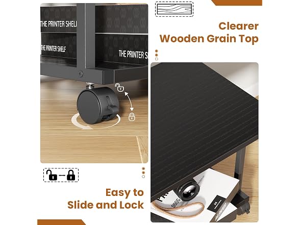 Printer Table, 2-Tier Printer Stand