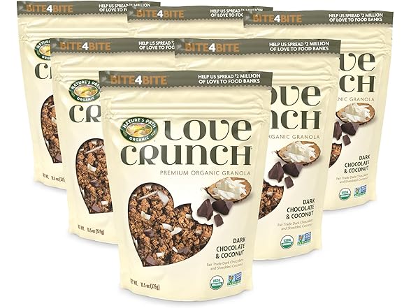Love Crunch Organic Dark Chocolate & Coconute