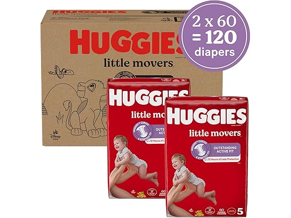 Huggies Little Movers Size 5, 120ct