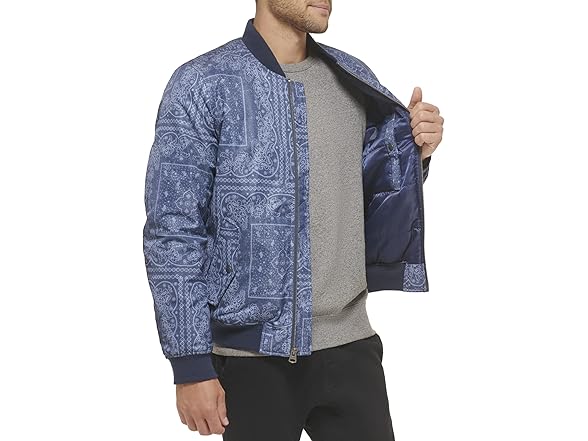 Levis Mens MA1 Bomber Blue Bandana (S)