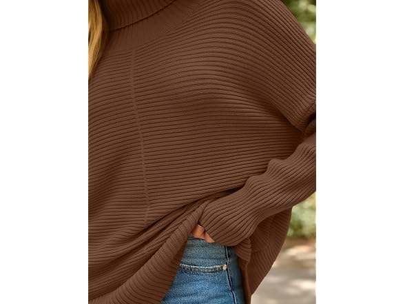 Efan Women (L) Oversized Turtleneck Fall Sweaters