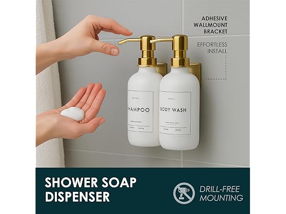 Mega Handles Glass Soap Dispenser Set