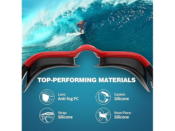 Robee Swim Goggles Cap and Case for All