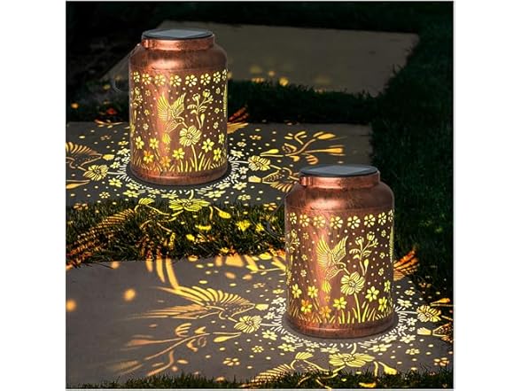 2Pk Hummingbird Lanterns Waterproof