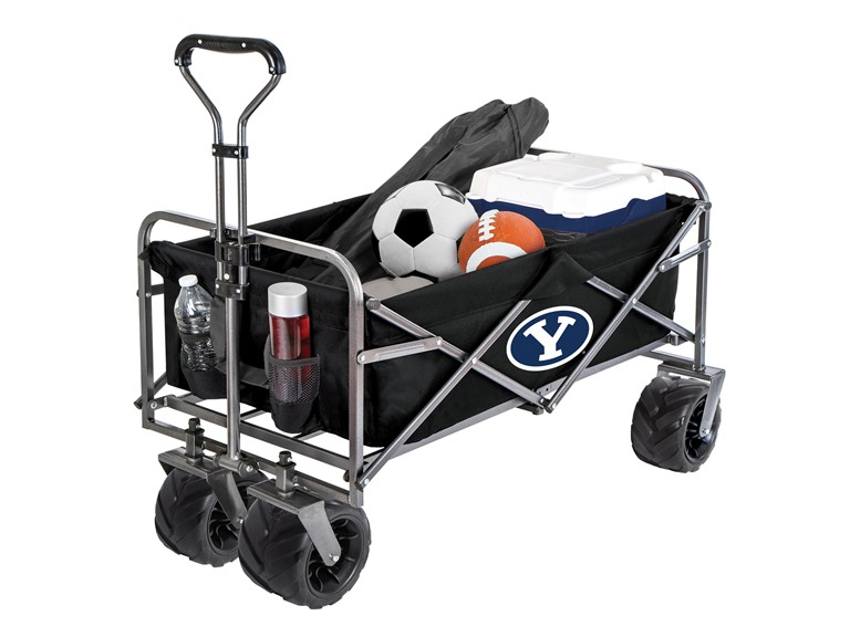 Smart Design Collegiate Heavy-Duty Utility Collapsible Wagon Beach Cart 20.15 x 35.5 x 22.5 Officially Licensed Logo