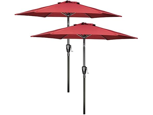 YSSOA 2 Pack 7.5' Patio Umbrella Outdoor