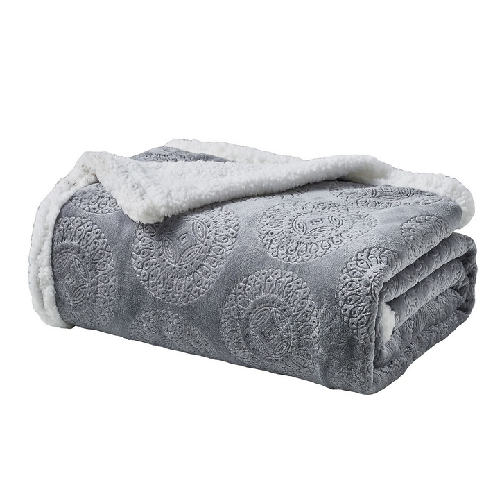 Caesar Embossed Sherpa Throw - Gallery 10
