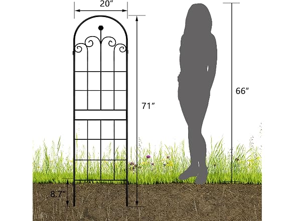 4 Pack 71x20in Rustic Trellis