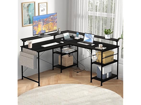 wOod-it Gaming Desk with LED Lights, 55"