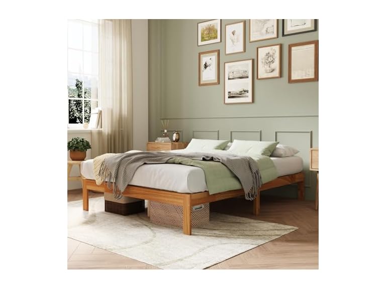 Novilla 12 Inch Wooden Queen Bed Frame