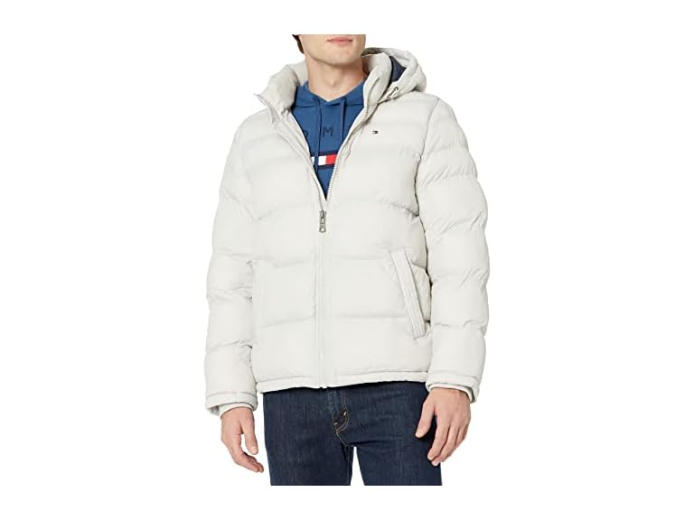 Tommy Hilfiger Men's Hooded Puffer Jacket, New Ice, 2X-Tall