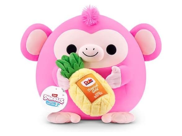 Snackles Monkey & Dole Pinapple 8" Plush