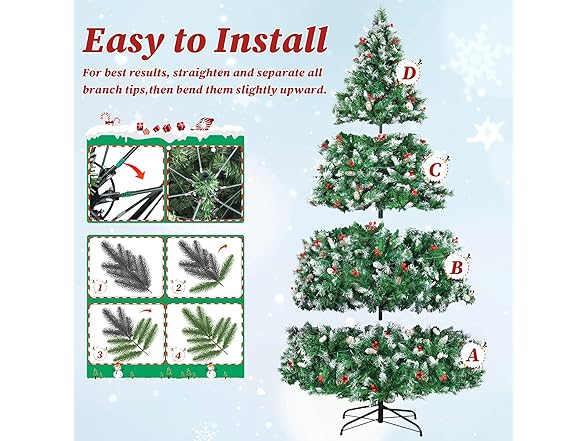 7.5ft Prelit Spruce Artificial Christmas Tree