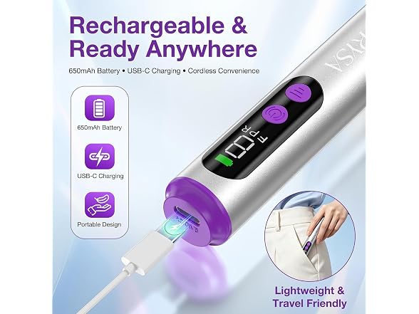 Cordless Electric Nail Drill, 9 Speed