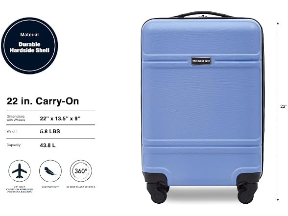 Travelers Club Skyline 22" Carry-On Spinner Luggage