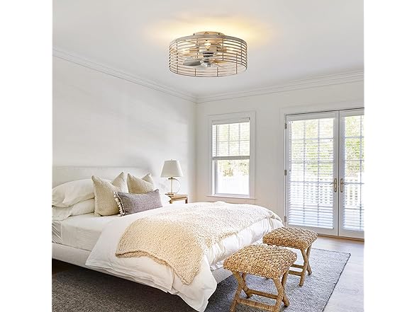 Parrot Uncle 17.7 Inch Caged Ceiling Fan with Light