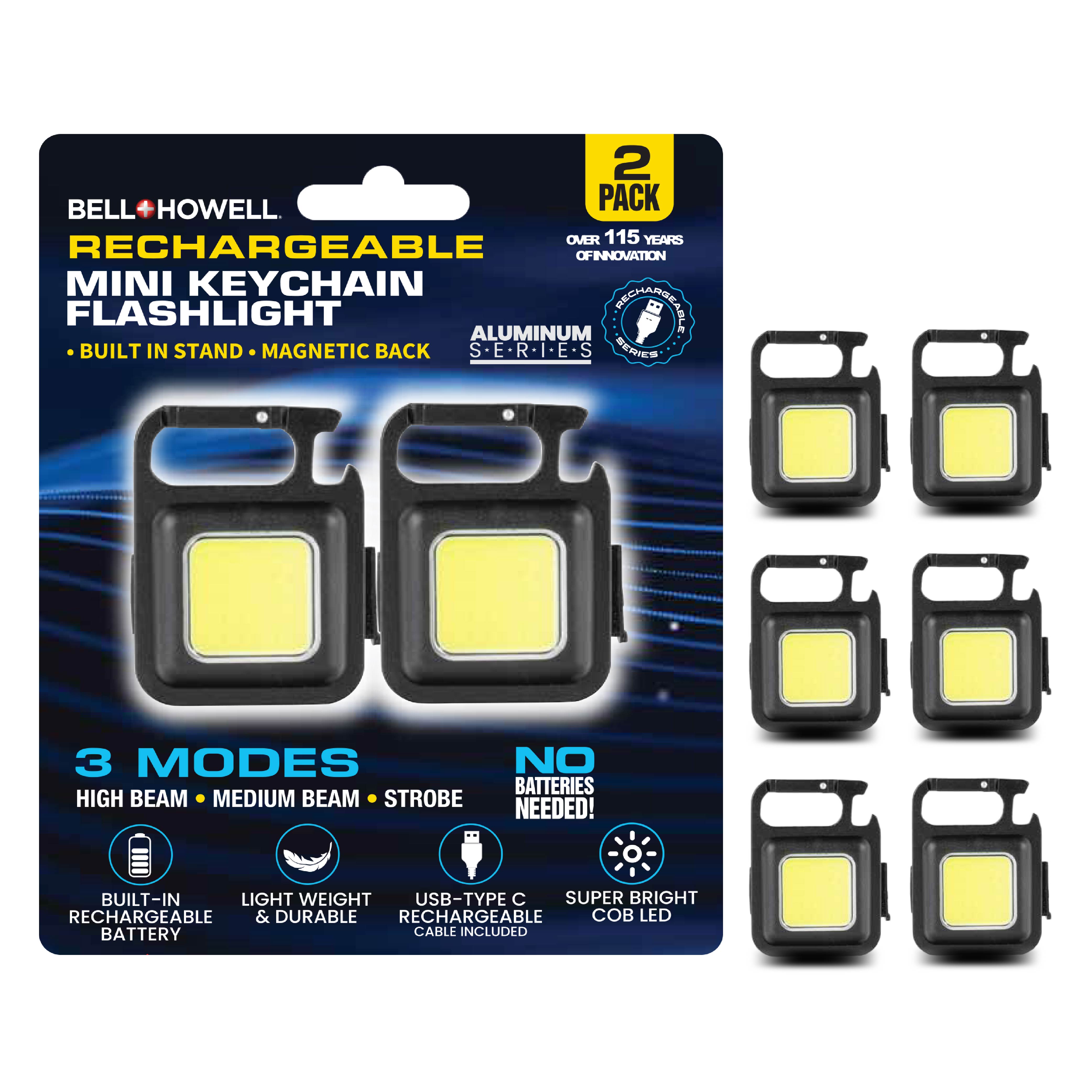 Rechargeable 2Pc Mini Keychain F.Light - Gallery 7