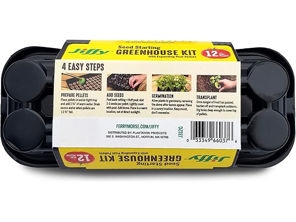 Jiffy Seed Starting Kit, 12 Cell 36mm 