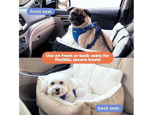 Best Pet Supplies Elevated Dog Car Seat for Small Dogs