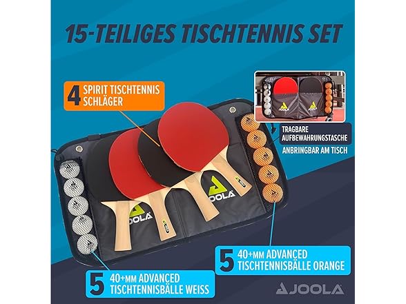 JOOLA Family Ping Pong Paddles 4 Players