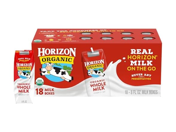 18PK Horizon Organic Shelf Stable Whole Milk
