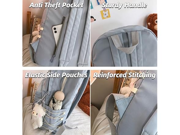 BILIPOPX Kawaii 15.6 Inch Laptop Backpack