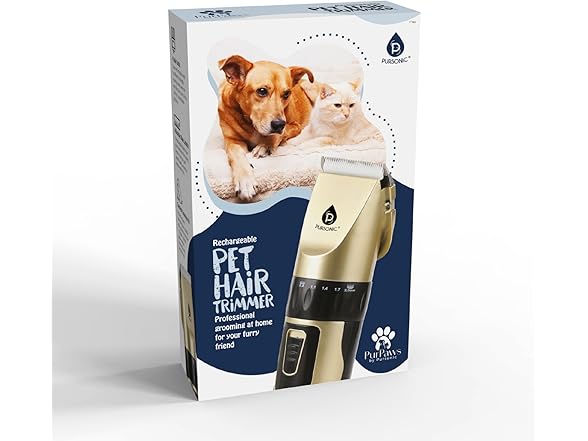 Pursonic Rechargeable Dog Clippers for Grooming