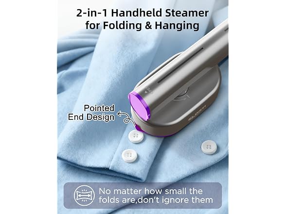ELORTI Steamer for Clothes, Clothes Steamer Handheld 2 in 1
