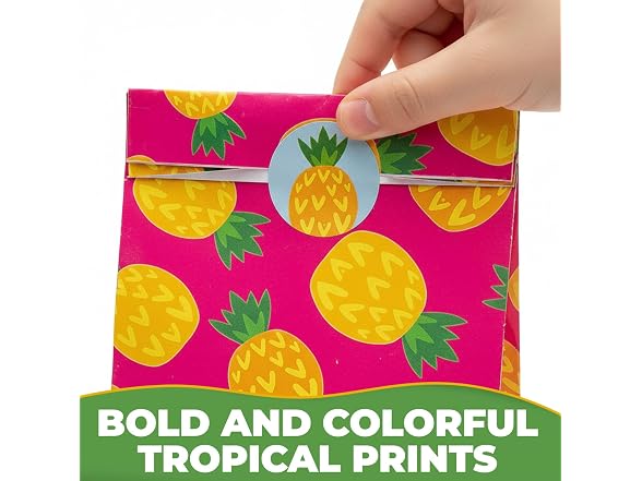 Fun Express Luau Treat Bags with Stickers Assortment May Vary