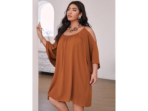 Soly HUX Women (4XL) Summer Cold Shoulder Dress