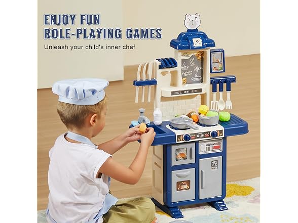 Kids Kitchen Playset, Toddler Kitchen with