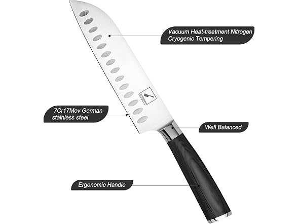 imarku Santoku Knife 7 inch Kitchen Knife