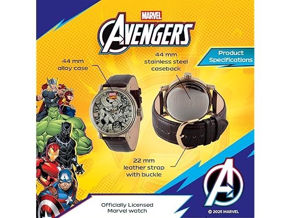 Marvel Adult Vintage Analog Quartz Watch