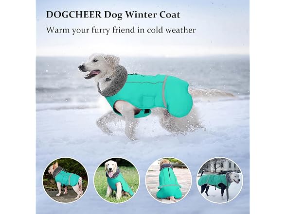 Dogcheer Warm Dog Coat, Waterproof Dog Jacket