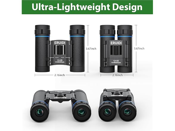 ERUIDI 12X25 Compact Binoculars
