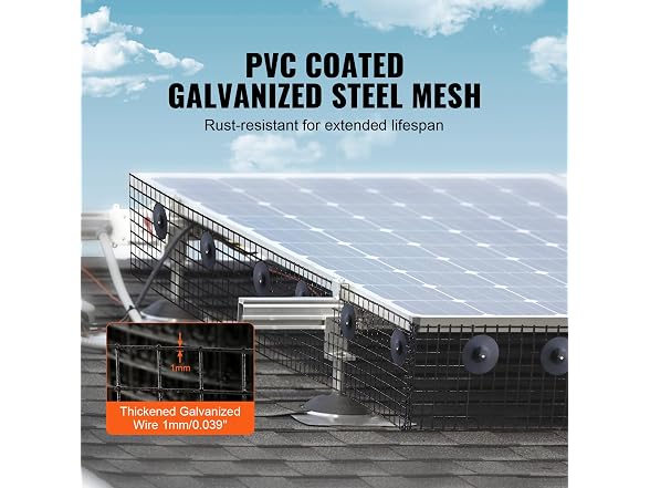 6 inch x 100ft Solar Panel Bird Guard, Critter