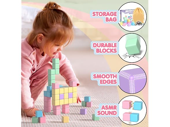 Apluses 32-Piece Magnetic Building Cubes