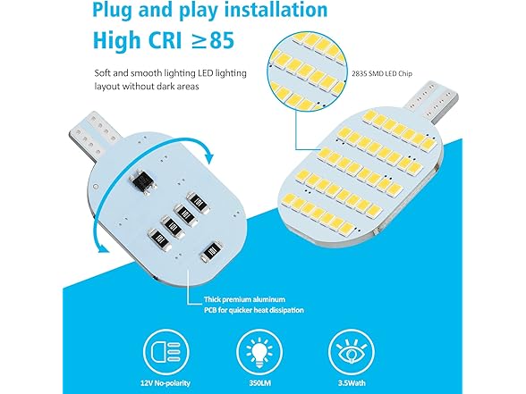 RVBULBZL 20PCS T10 921 922 912 194 RV 