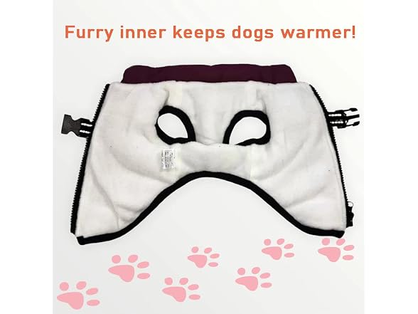 Puproyal Furry Jacket for Dogs Cold Weather Large